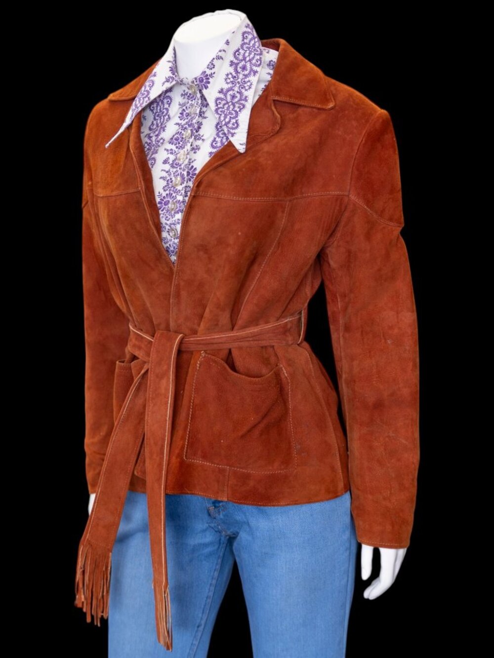 Vintage Ladies Geronimo Rust Suede Western Jacket | 1940s–1950s